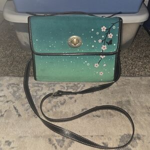 Elegant Green Floral Cottagecore Women's Bag